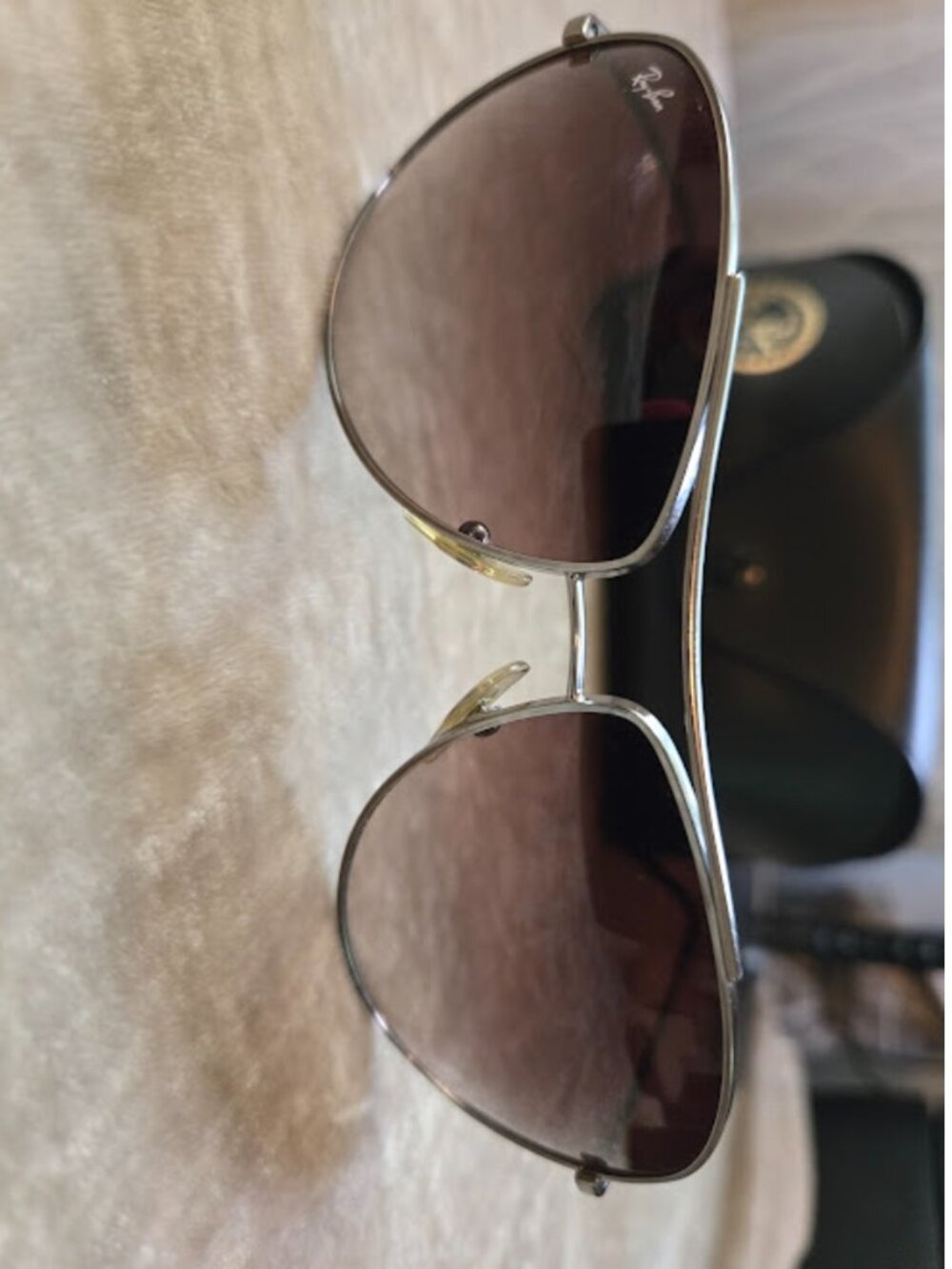 Ray‑Ban RB3293 Aviator Sunglasses – Silver Frame Gradient Brown Lens – Unisex